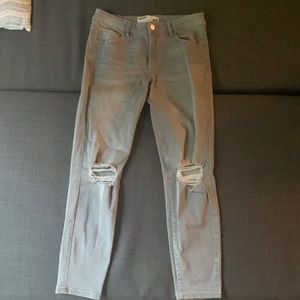 Juniors high waisted Garage ripped jeans